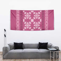 Hawaiian Quilt Pattern Tapestry Pink Hawaii Culture Tropical LT9 - Polynesian Pride
