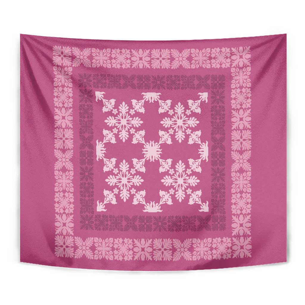 Hawaiian Quilt Pattern Tapestry Pink Hawaii Culture Tropical LT9 - Polynesian Pride