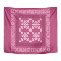 Hawaiian Quilt Pattern Tapestry Pink Hawaii Culture Tropical LT9 - Polynesian Pride