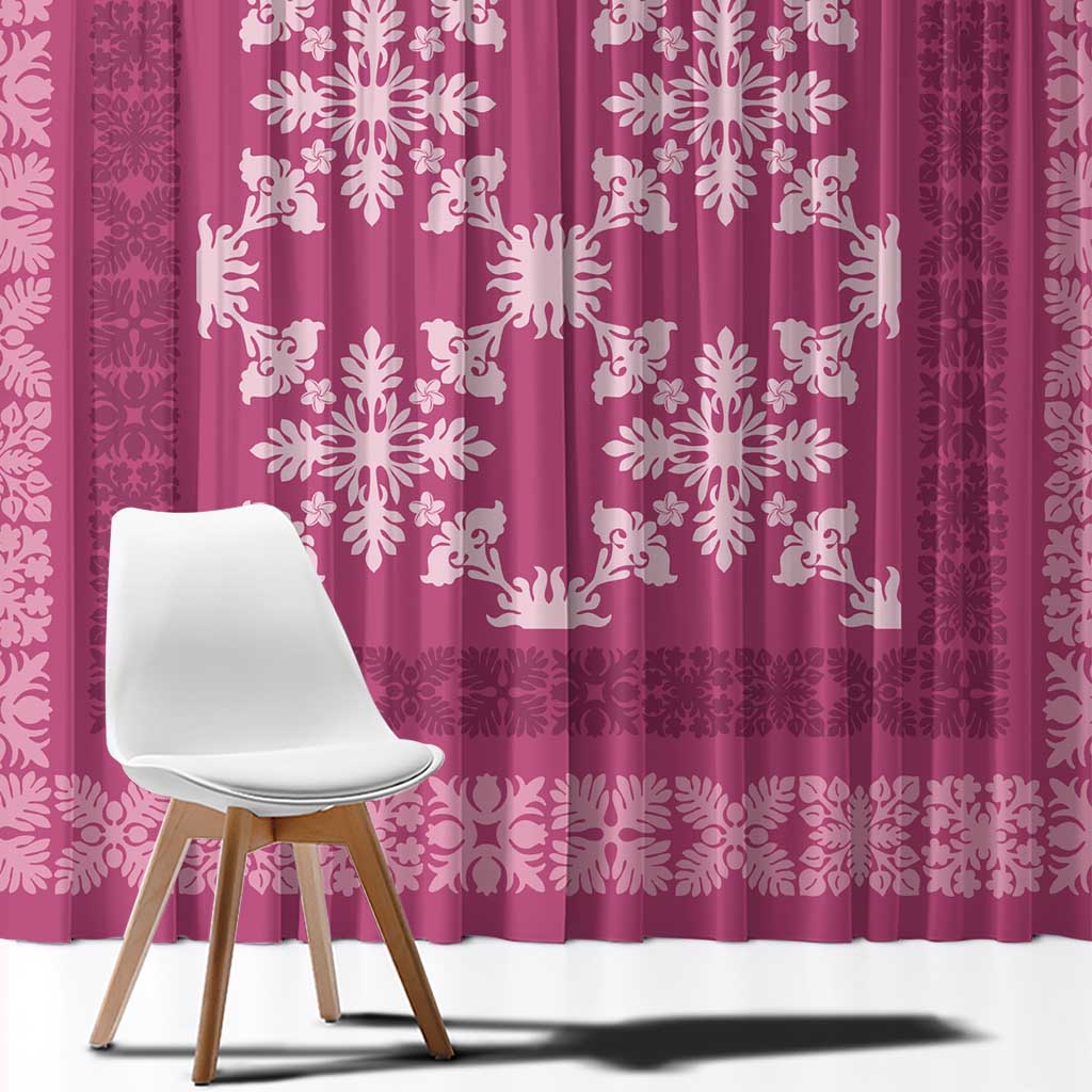 Hawaiian Quilt Pattern Window Curtain Pink Hawaii Culture Tropical LT9 - Polynesian Pride