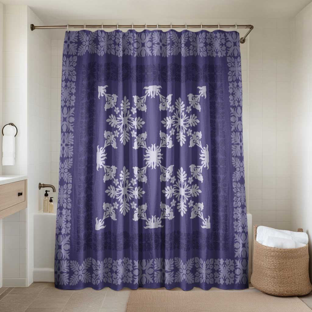 Hawaiian Quilt Pattern Bathroom Set Purple Hawaii Culture Tropical - Polynesian Pride