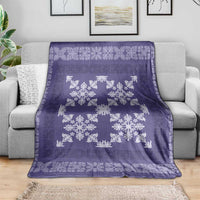 Hawaiian Quilt Pattern Blanket Purple Hawaii Culture Tropical - Polynesian Pride