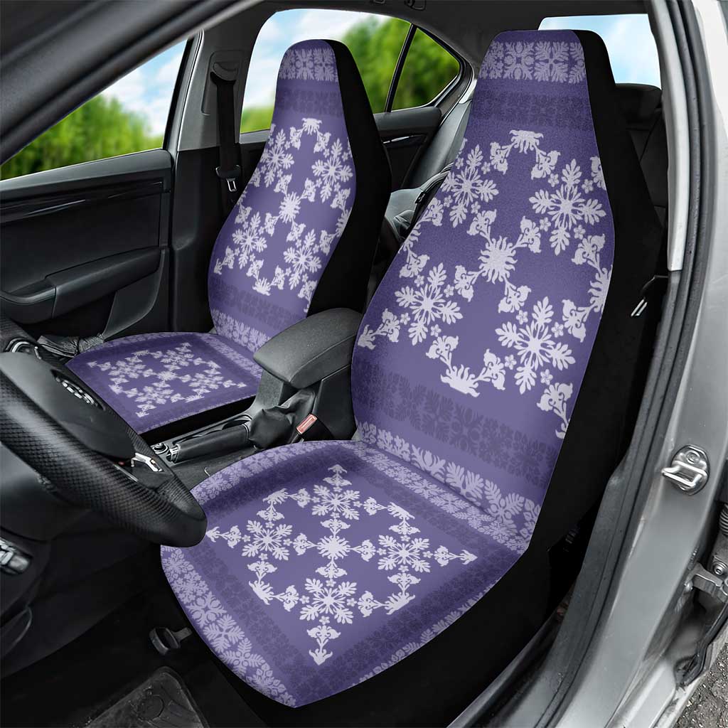 Hawaiian Quilt Pattern Car Seat Cover Purple Hawaii Culture Tropical - Polynesian Pride