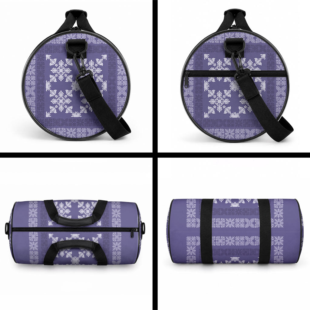 Hawaiian Quilt Pattern Duffle Bag Purple Hawaii Culture Tropical LT9 - Polynesian Pride