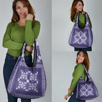 Hawaiian Quilt Pattern Grocery Bag Purple Hawaii Culture Tropical LT9 - Polynesian Pride