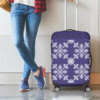 Hawaiian Quilt Pattern Luggage Cover Purple Hawaii Culture Tropical - Polynesian Pride