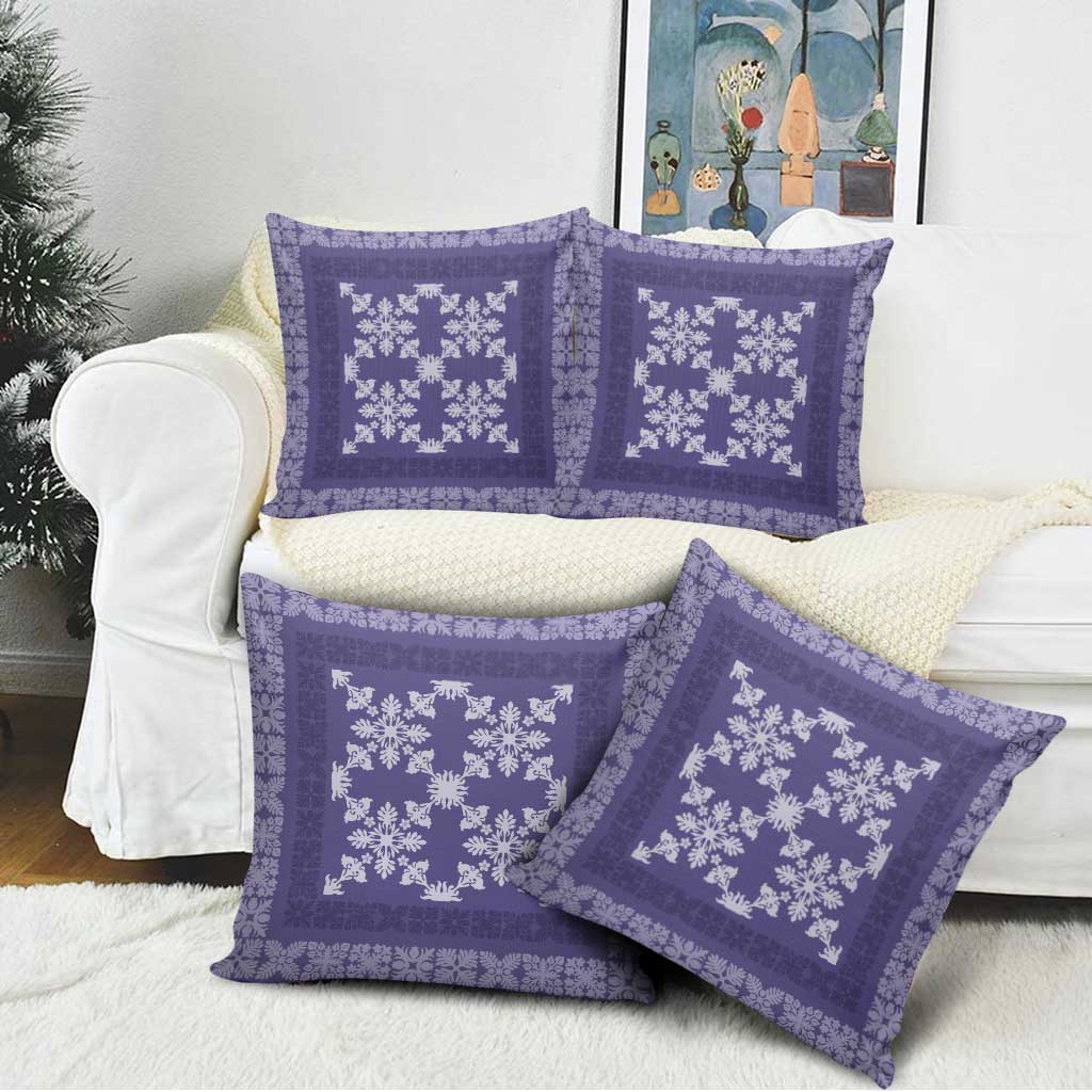 Hawaiian Quilt Pattern Pillow Cover Purple Hawaii Culture Tropical - Polynesian Pride