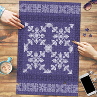 Hawaiian Quilt Pattern Puzzle Purple Hawaii Culture Tropical - Polynesian Pride