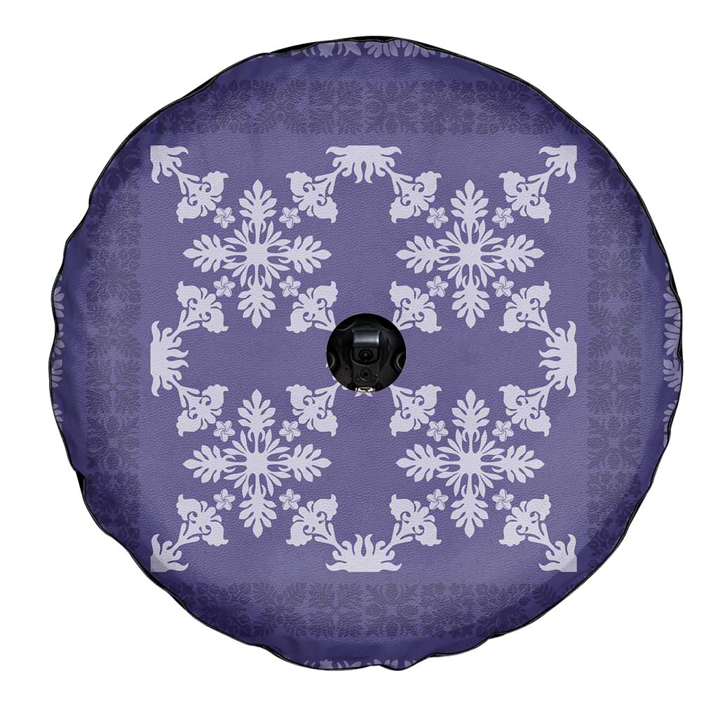 Hawaiian Quilt Pattern Spare Tire Cover Purple Hawaii Culture Tropical - Polynesian Pride