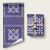 Hawaiian Quilt Pattern Wrapping Paper Purple Hawaii Culture Tropical - Polynesian Pride