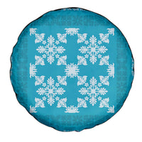 Hawaiian Quilt Pattern Spare Tire Cover Teal Hawaii Culture Tropical - Polynesian Pride