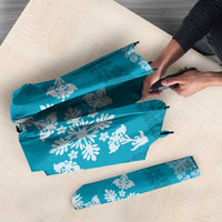 Hawaiian Quilt Pattern Umbrella Teal Hawaii Culture Tropical - Polynesian Pride