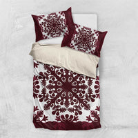 Palm Leaf Quilt Pattern Bedding Set Hawaii Culture Floral - Polynesian Pride