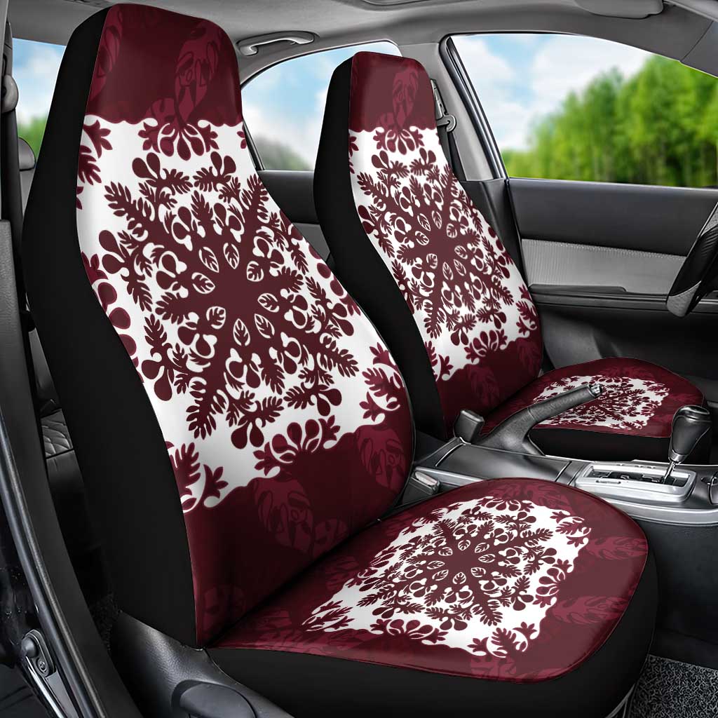 Palm Leaf Quilt Pattern Car Seat Cover Hawaii Culture Floral - Polynesian Pride