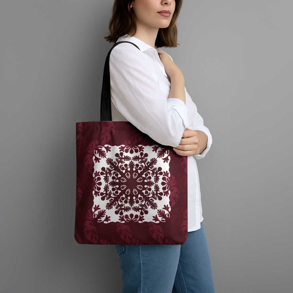 Palm Leaf Quilt Pattern Tote Bag Hawaii Culture Floral LT9 - Polynesian Pride