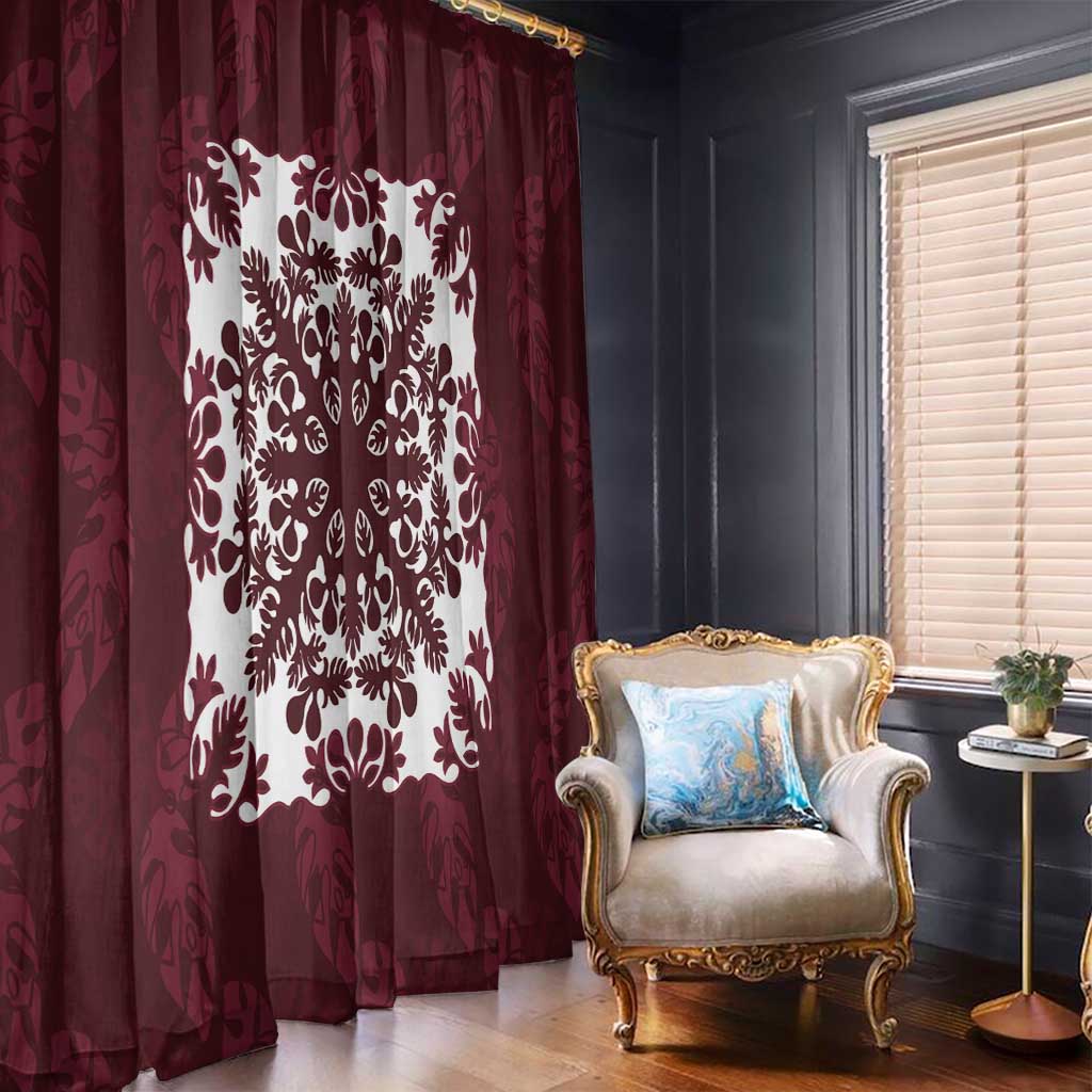 Palm Leaf Quilt Pattern Window Curtain Hawaii Culture Floral LT9 - Polynesian Pride