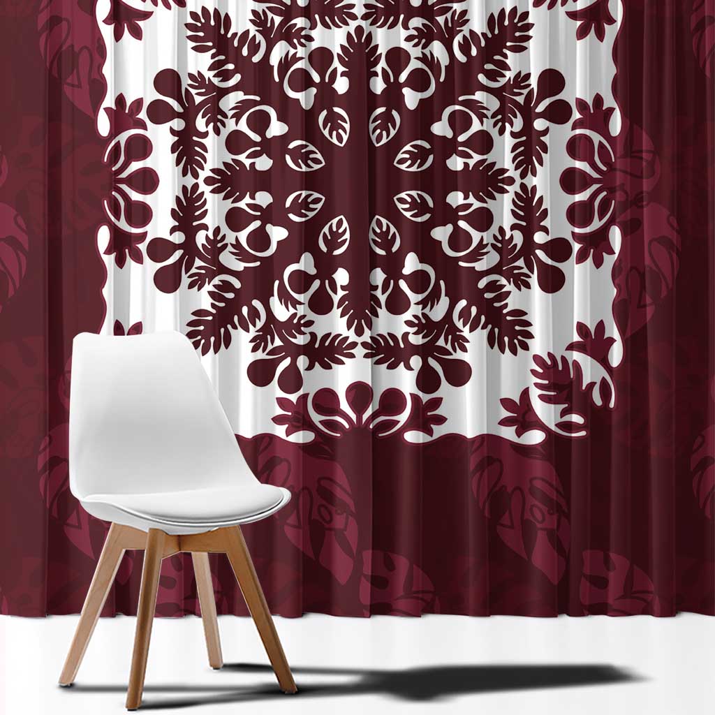 Palm Leaf Quilt Pattern Window Curtain Hawaii Culture Floral LT9 - Polynesian Pride