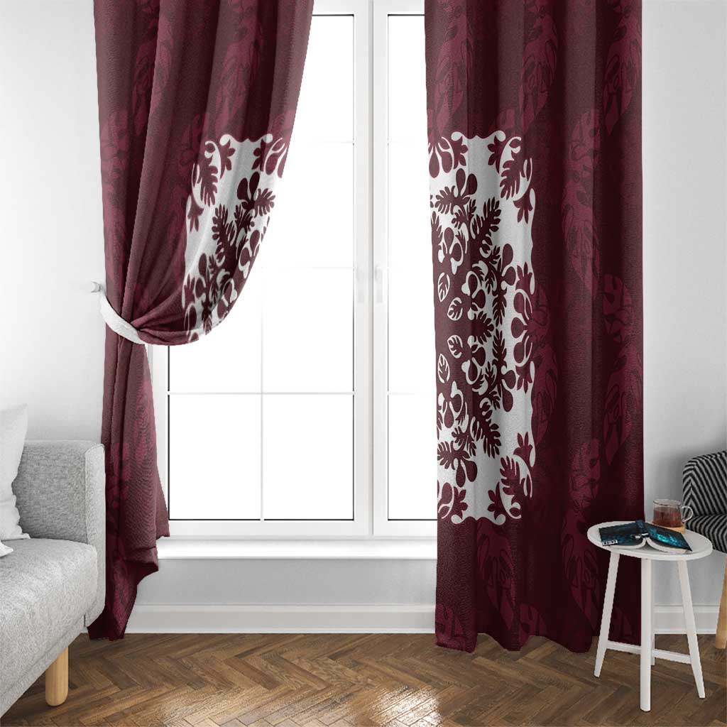 Palm Leaf Quilt Pattern Window Curtain Hawaii Culture Floral LT9 - Polynesian Pride