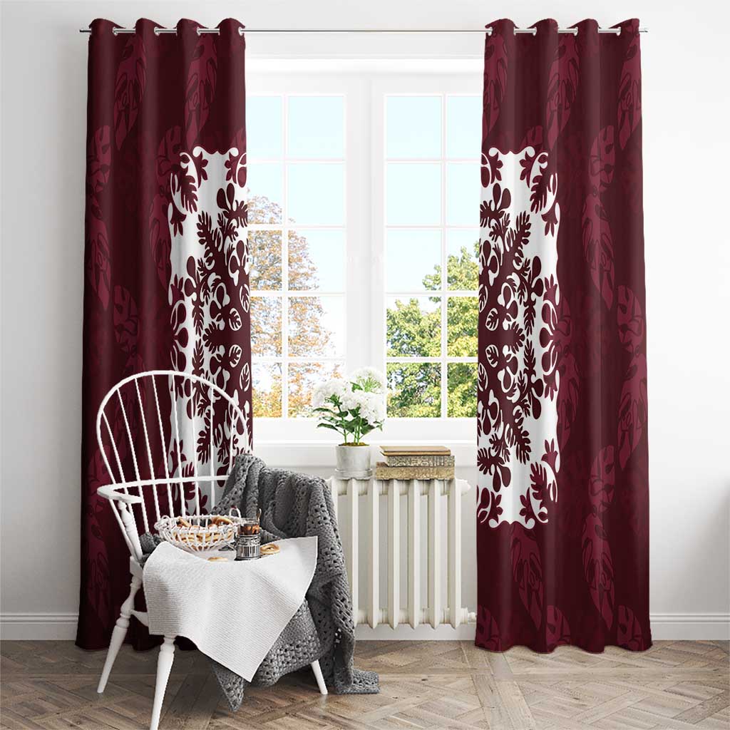 Palm Leaf Quilt Pattern Window Curtain Hawaii Culture Floral LT9 - Polynesian Pride