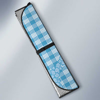 Blue Tropical Floral Palaka Auto Sun Shade Hawaiian Quilt Pattern - Polynesian Pride