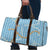 Blue Tropical Floral Palaka Travel Bag Hawaiian Quilt Pattern - Polynesian Pride