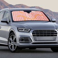 Pink Tropical Floral Palaka Auto Sun Shade Hawaiian Quilt Pattern - Polynesian Pride