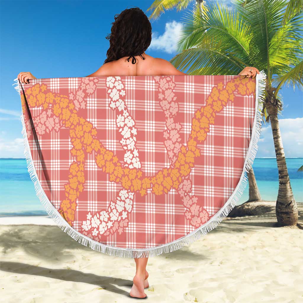 Pink Tropical Floral Palaka Beach Blanket Hawaiian Quilt Pattern - Polynesian Pride
