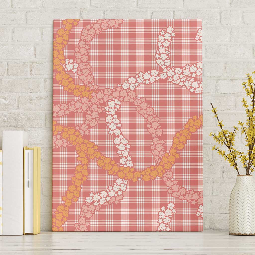Pink Tropical Floral Palaka Canvas Wall Art Hawaiian Quilt Pattern - Polynesian Pride