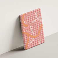 Pink Tropical Floral Palaka Canvas Wall Art Hawaiian Quilt Pattern - Polynesian Pride