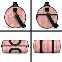 Pink Tropical Floral Palaka Duffle Bag Hawaiian Quilt Pattern LT9 - Polynesian Pride