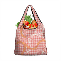 Pink Tropical Floral Palaka Grocery Bag Hawaiian Quilt Pattern LT9 1-pack One Size Pink - Polynesian Pride