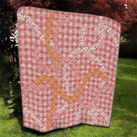 Pink Tropical Floral Palaka Quilt Hawaiian Quilt Pattern - Polynesian Pride
