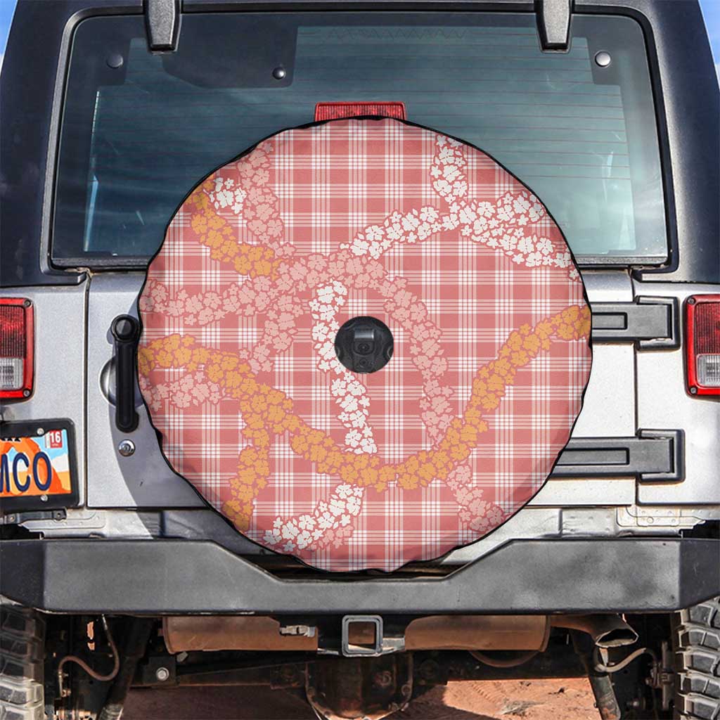 Pink Tropical Floral Palaka Spare Tire Cover Hawaiian Quilt Pattern - Polynesian Pride