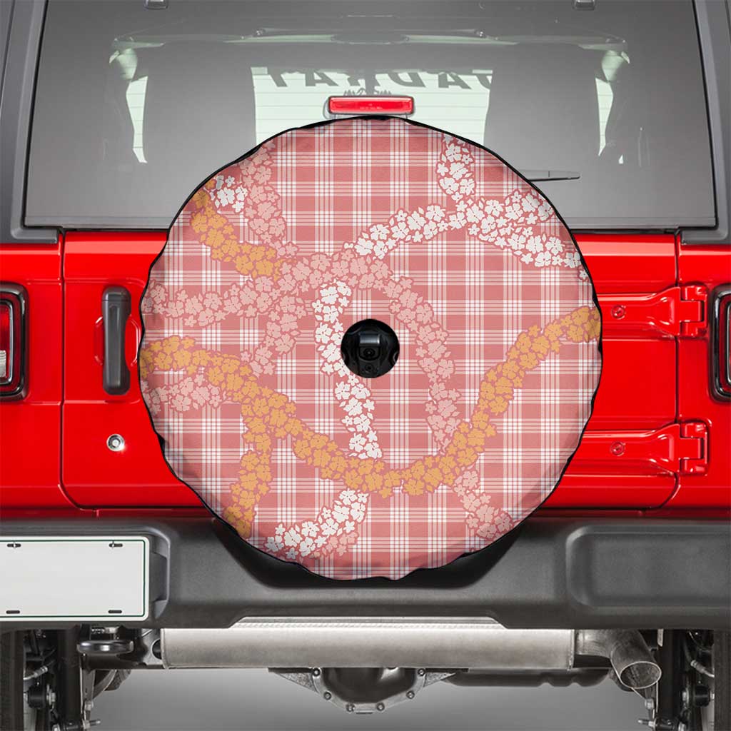 Pink Tropical Floral Palaka Spare Tire Cover Hawaiian Quilt Pattern - Polynesian Pride