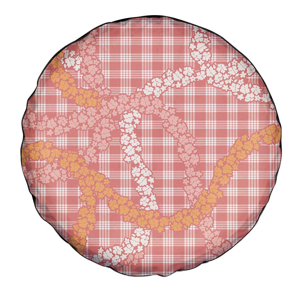 Pink Tropical Floral Palaka Spare Tire Cover Hawaiian Quilt Pattern - Polynesian Pride