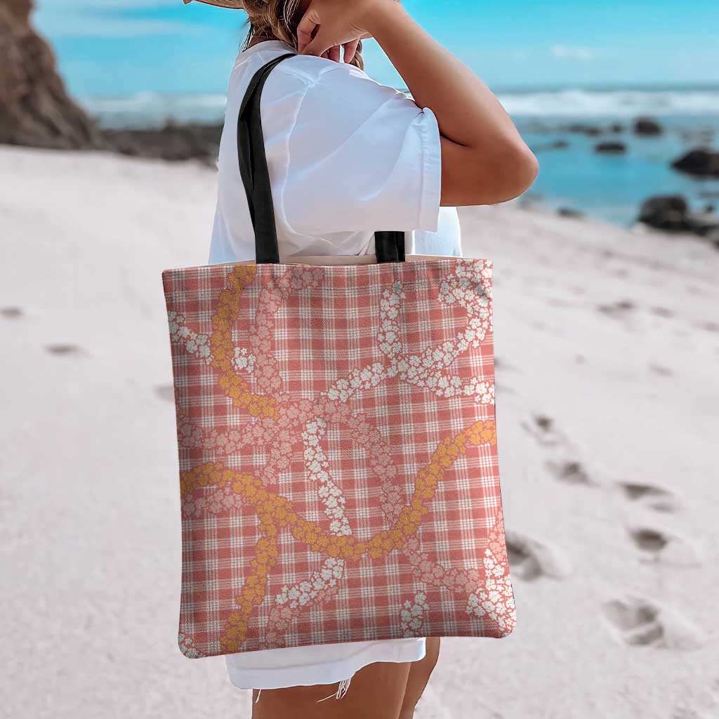 Pink Tropical Floral Palaka Tote Bag Hawaiian Quilt Pattern LT9 - Polynesian Pride