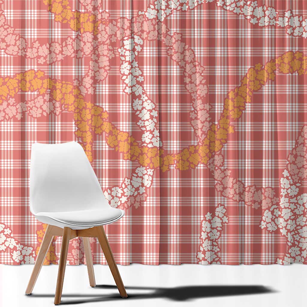 Pink Tropical Floral Palaka Window Curtain Hawaiian Quilt Pattern LT9 - Polynesian Pride