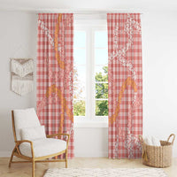 Pink Tropical Floral Palaka Window Curtain Hawaiian Quilt Pattern LT9 - Polynesian Pride