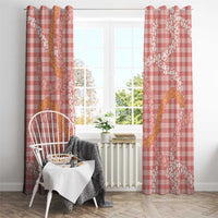 Pink Tropical Floral Palaka Window Curtain Hawaiian Quilt Pattern LT9 - Polynesian Pride