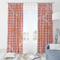 Pink Tropical Floral Palaka Window Curtain Hawaiian Quilt Pattern LT9 - Polynesian Pride
