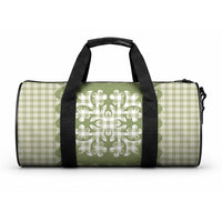 Green Ulu Palaka Quilt Pattern Duffle Bag Hawaii Culture Breadfruit LT9 One size Green - Polynesian Pride
