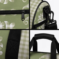 Green Ulu Palaka Quilt Pattern Duffle Bag Hawaii Culture Breadfruit LT9 - Polynesian Pride