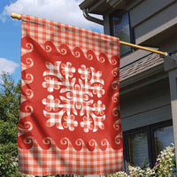 Red Ulu Palaka Quilt Pattern Garden Flag Hawaii Culture Breadfruit LT9 - Polynesian Pride