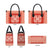 Red Ulu Palaka Quilt Pattern Leather Bag Hawaii Culture Breadfruit - Polynesian Pride
