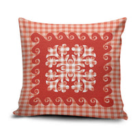 Red Ulu Palaka Quilt Pattern Pillow Cover Hawaii Culture Breadfruit LT9 Red - Polynesian Pride