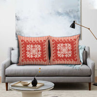 Red Ulu Palaka Quilt Pattern Pillow Cover Hawaii Culture Breadfruit LT9 - Polynesian Pride