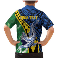 Personalised Crocodile and Shark Solomon Islands Family Matching Mermaid Dress and Hawaiian Shirt Polynesian Tribal Tattoo LT9 - Polynesian Pride