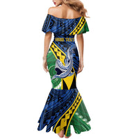 Personalised Crocodile and Shark Solomon Islands Mermaid Dress Polynesian Tribal Tattoo LT9 - Polynesian Pride