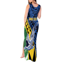 Personalised Crocodile and Shark Solomon Islands Tank Maxi Dress Polynesian Tribal Tattoo