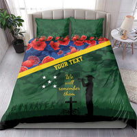 Personalised Solomon Islands Remembrance Day Bedding Set We Will Remember Them with Camouflage Style
